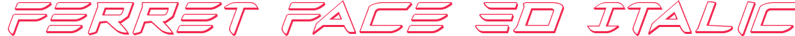 Ferret Face 3D Italic